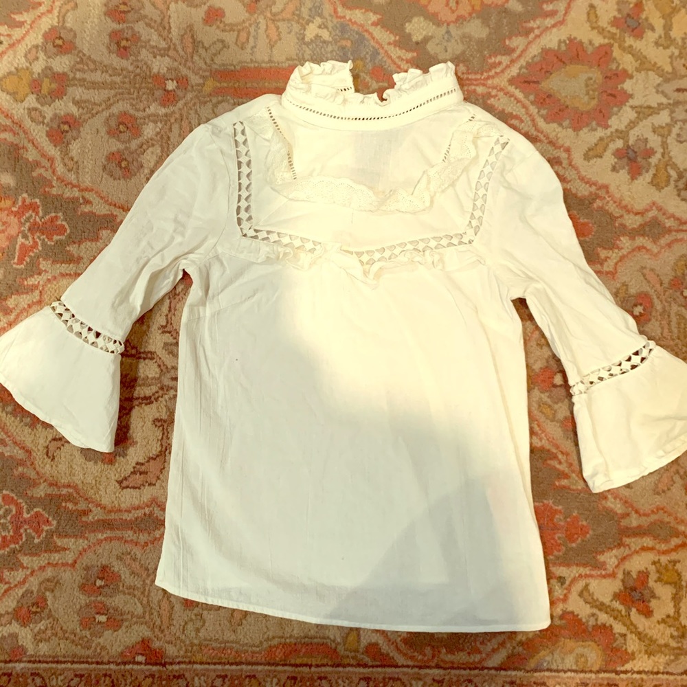 Gorgeous boho Victorian lace detailed blouse